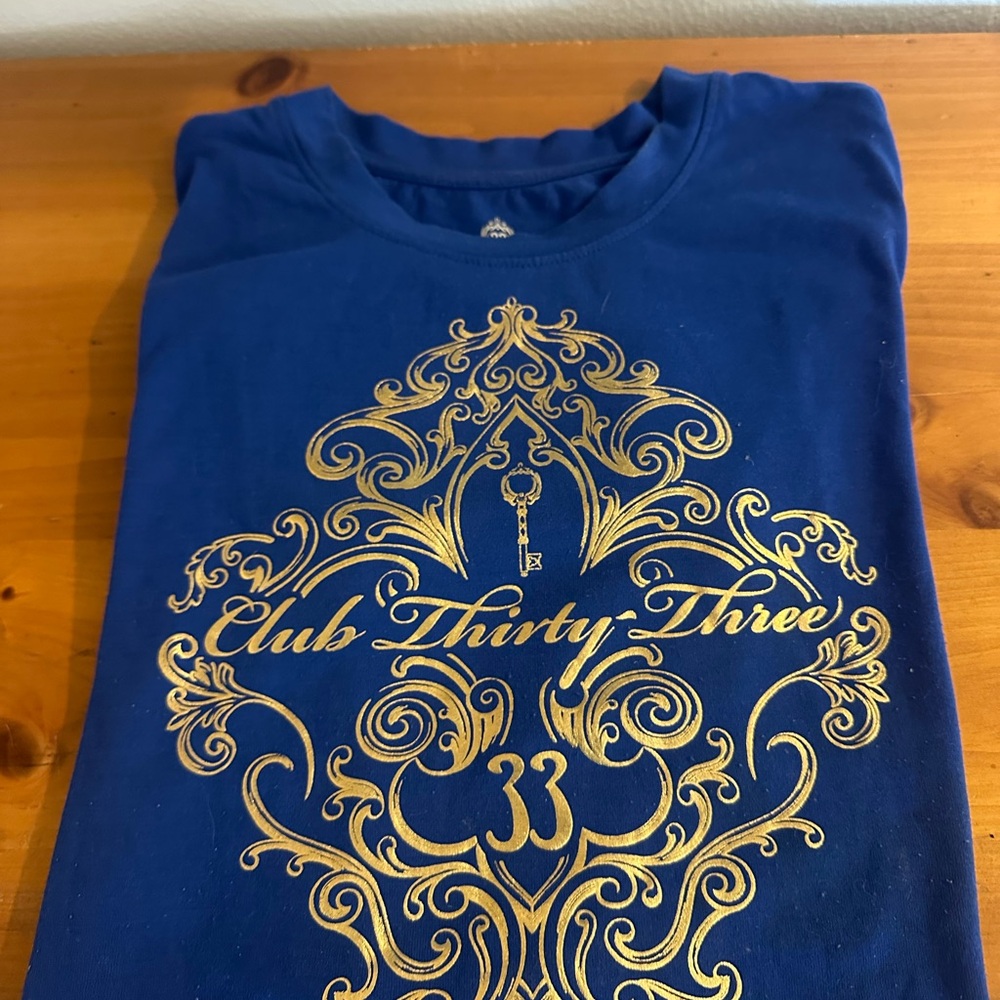Club 33 Royal Blue and Gold short Sleeve Tee